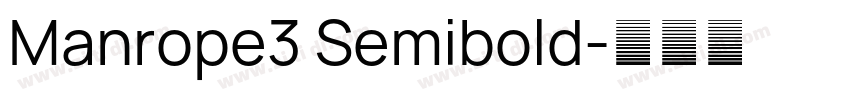 Manrope3 Semibold字体转换